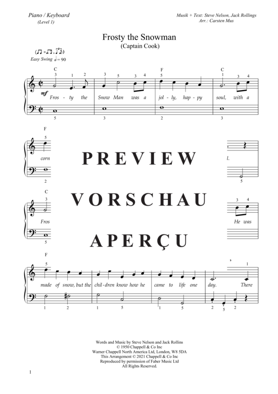 Product gallery: Page 2 of 5 Frosty the Snow Man (Level 1) , ,  (Piano / Keyboard simple)