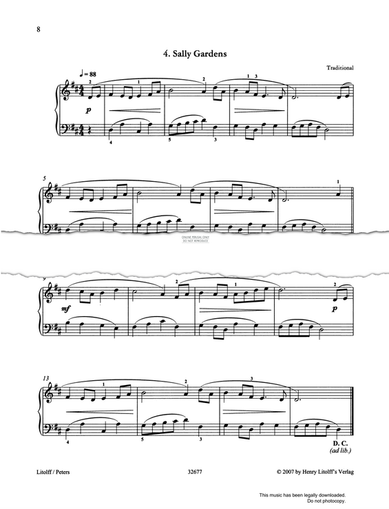 Produktgalerie: Seite 1 von 1 Salley Gardens, Irish Traditional, Klavier