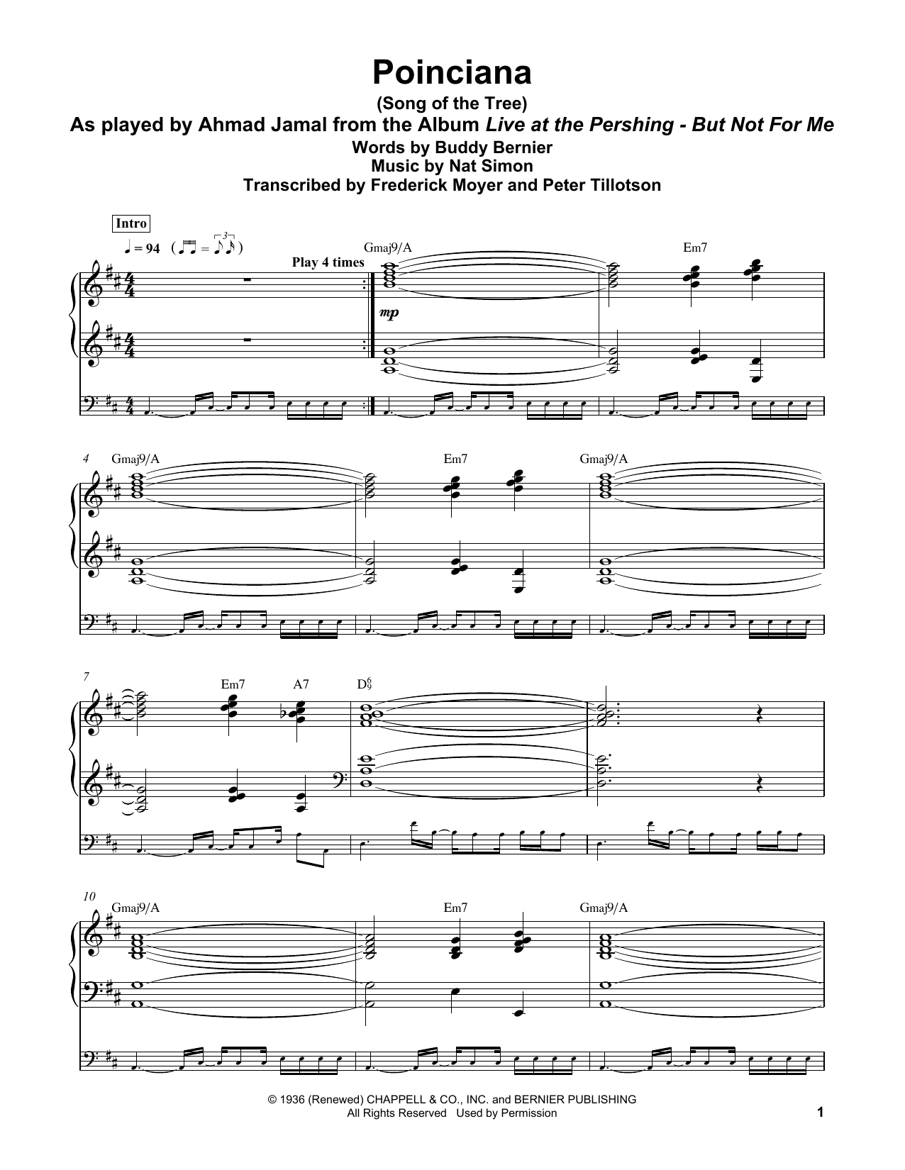 Produktbild zu: Poinciana (Song Of The Tree)