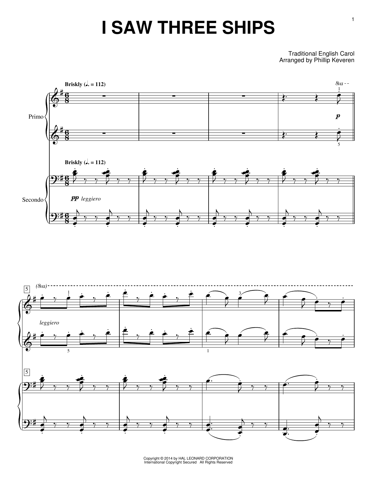 Product picture to: I Saw Three Ships (arr. Phillip Keveren)
