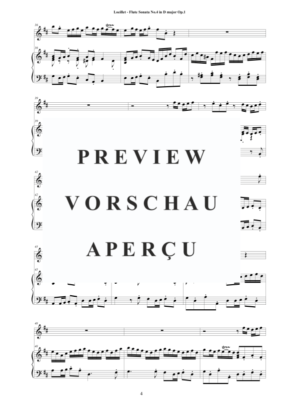 Product gallery: Page 5 of 11 Flute Sonata No.4 in D major Op.1, , Two Flutes and Harpsichord