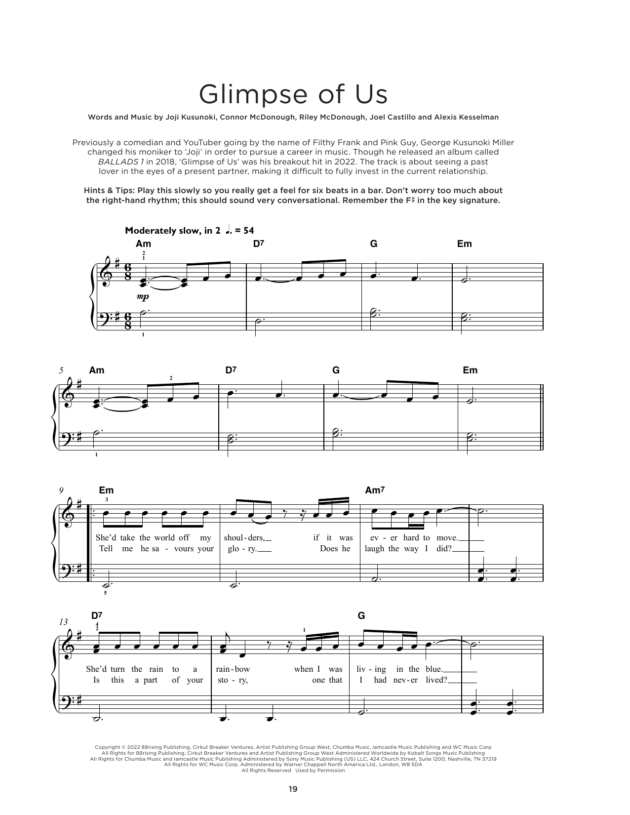 Produktbild zu:  Glimpse Of Us - Joji