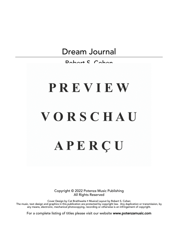 Produktgalerie: Seite 3 von 11 Dream Journal, , (Holzbläse Quintett)