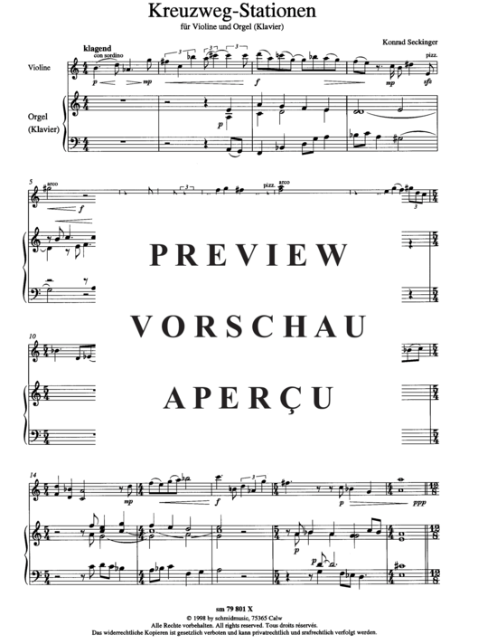 Product gallery: Page 4 of 13 Kreuzwegstationen , , (violin + organ)