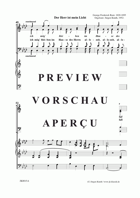 Produktgalerie: Seite 7 von 11 Der Herr ist mein Licht, , Gemischter Chor + Orgel