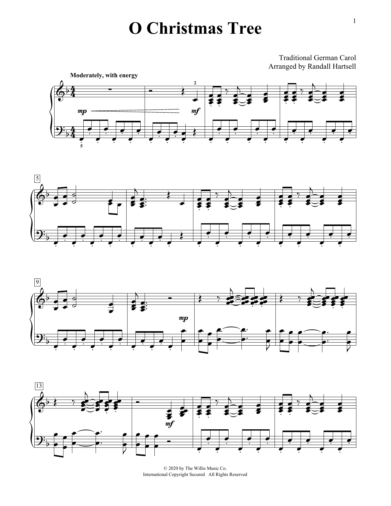 Produktbild zu: O Christmas Tree (arr. Randall Hartsell)