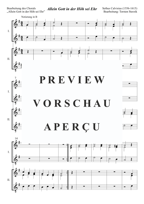 Product gallery: Page 4 of 5 Allein Gott in der Höh sei Ehr, , Trombone Choir - Double Choir