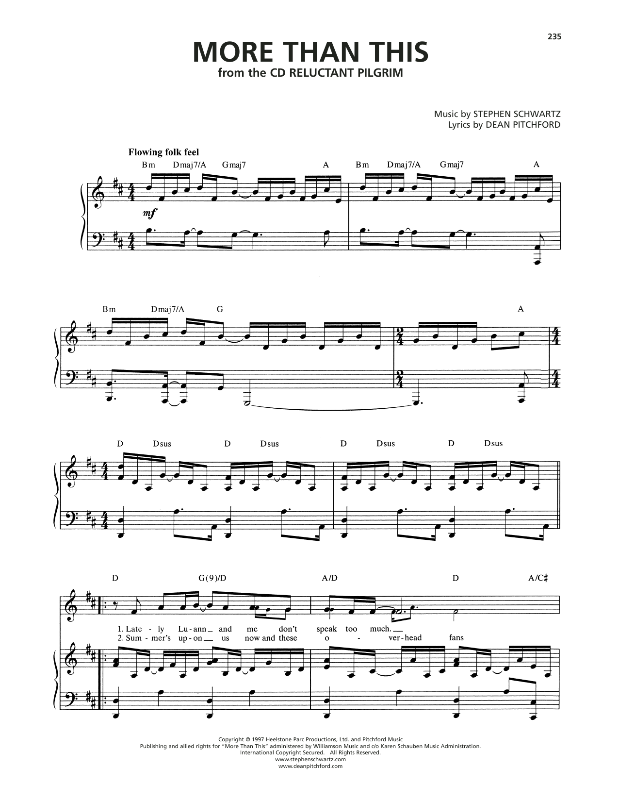 Produktgalerie: Seite 1 von 1 More Than This, Stephen Schwartz, Gesang, Klavier