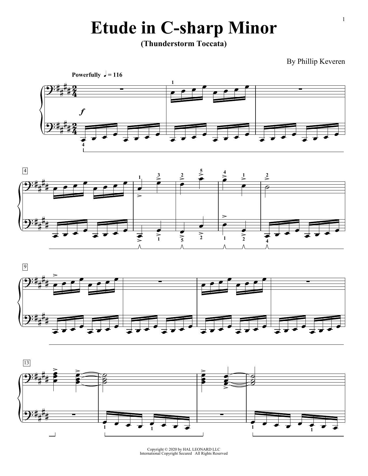 Product gallery: Page 1 of 1 Etude In C-Sharp Minor (Thunderstorm Toccata), Phillip Keveren