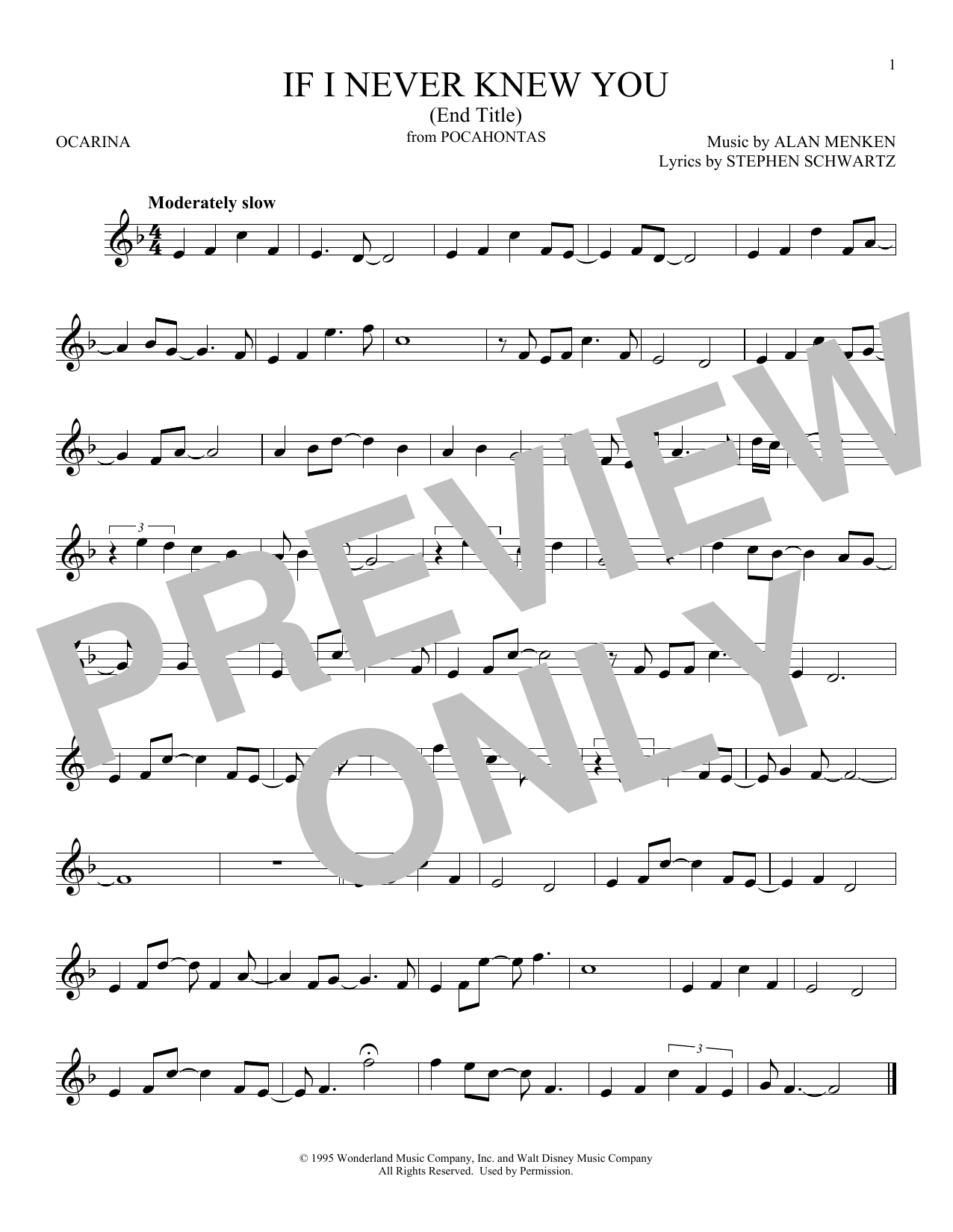 Product gallery: Page 1 of 1 If I Never Knew You (End Title) (from Pocahontas), Jon Secada and Shanice