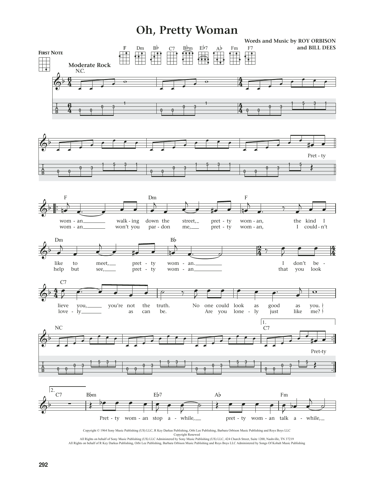Product gallery: Page 1 of 1 Oh, Pretty Woman (from The Daily Ukulele) (arr. Jim Beloff), Roy Orbison