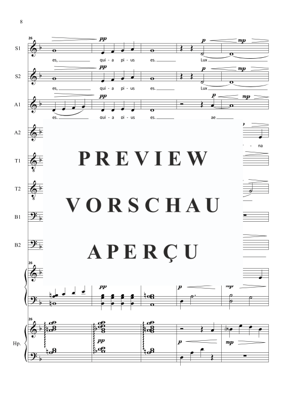 Product gallery: Page 10 of 11 Lux Aeterna, , Mixed Choir 8-Part - Harp Opt.