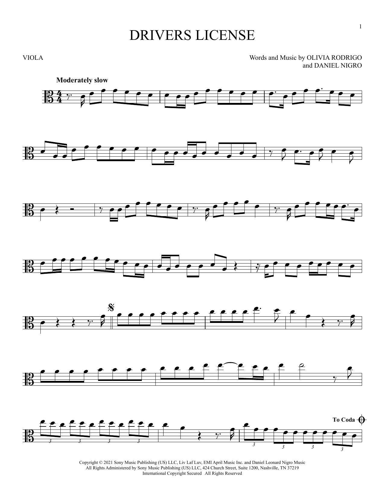 Product gallery: Page 1 of 1 Drivers License, Olivia Rodrigo