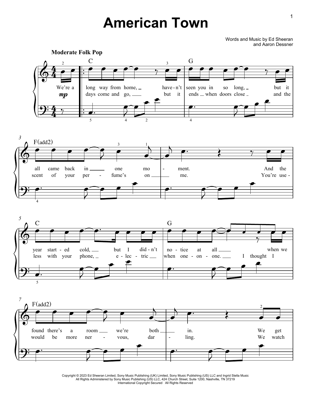 Produktbild zu:  American Town - Ed Sheeran