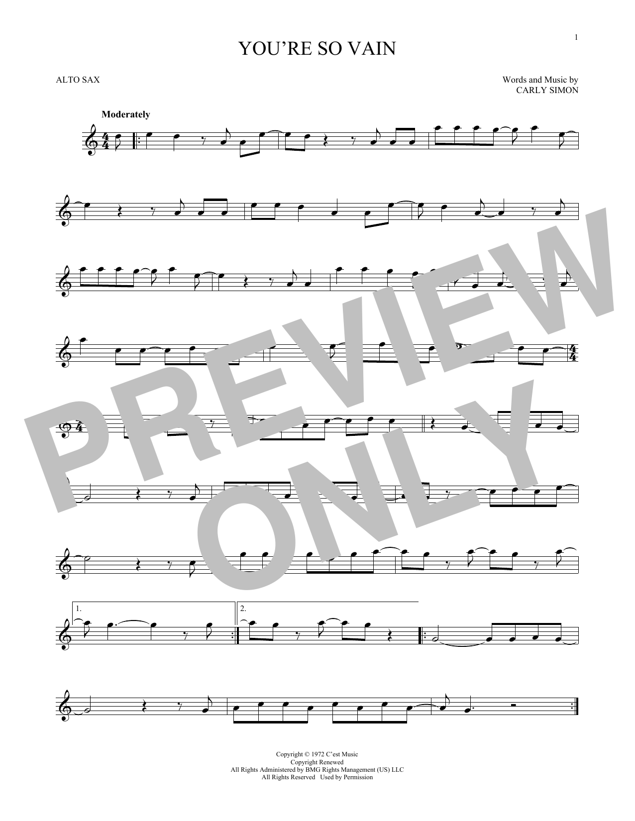 Product gallery: Page 1 of 1 You're So Vain, Carly Simon