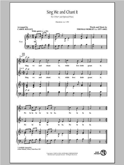 Produktbild zu: Sing We And Chant It