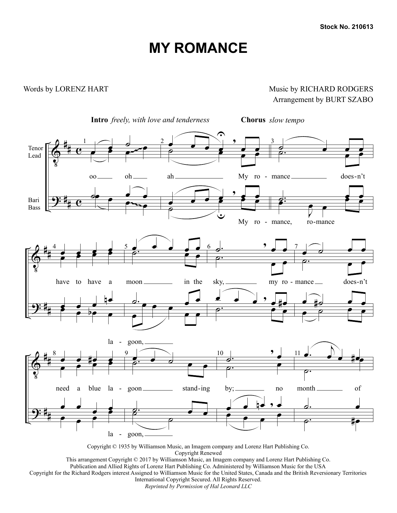 Product picture to: My Romance (arr. Burt Szabo)