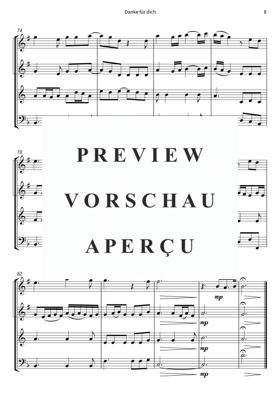 Produktgalerie: Seite 10 von 11 Danke für dich, Helene Fischer, (Blechbläser Quartett)