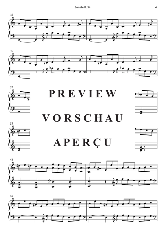 Produktgalerie: Seite 7 von 9 Sonate K. 54 , , Klavier Solo
