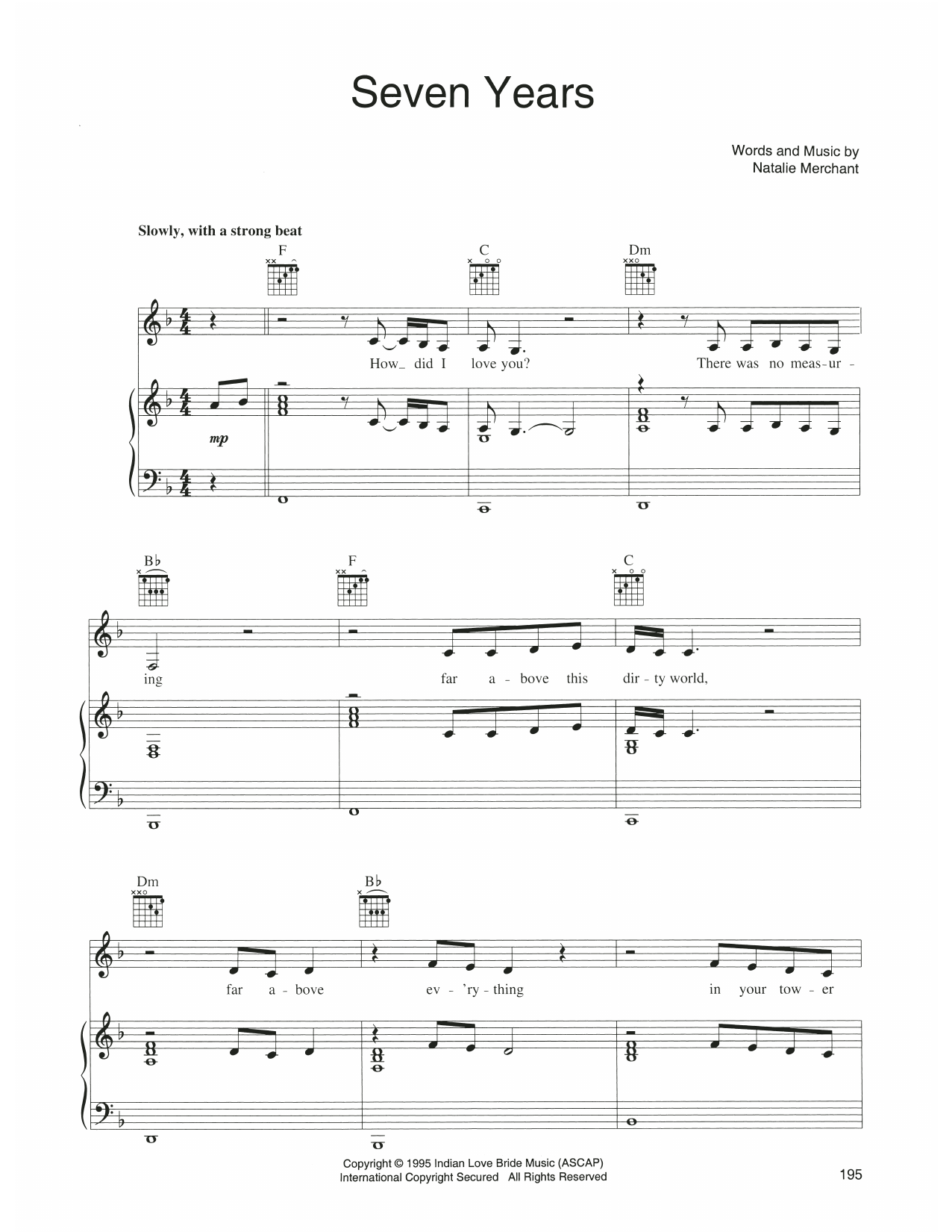 Produktgalerie: Seite 1 von 1 Seven Years, Natalie Merchant, Gesang, Gitarre, Klavier