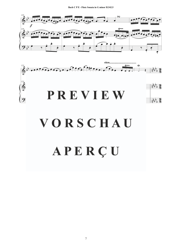 Product gallery: Page 8 of 11 Flute Sonata in G-Moll H542.5, , Flute and Harpsichord/Piano