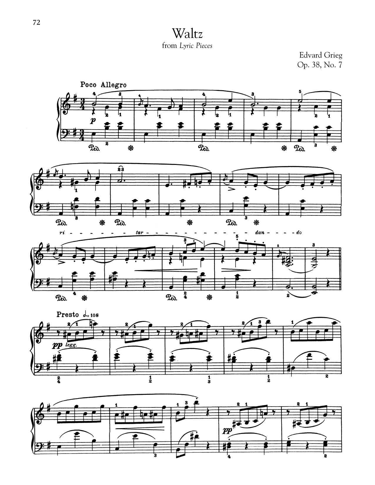 Product picture to: Waltz, Op. 38, No. 7