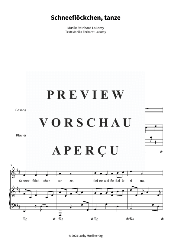 Produktgalerie: Seite 5 von 6 Schneeflöckchen, tanze, , Gesang und Klavier