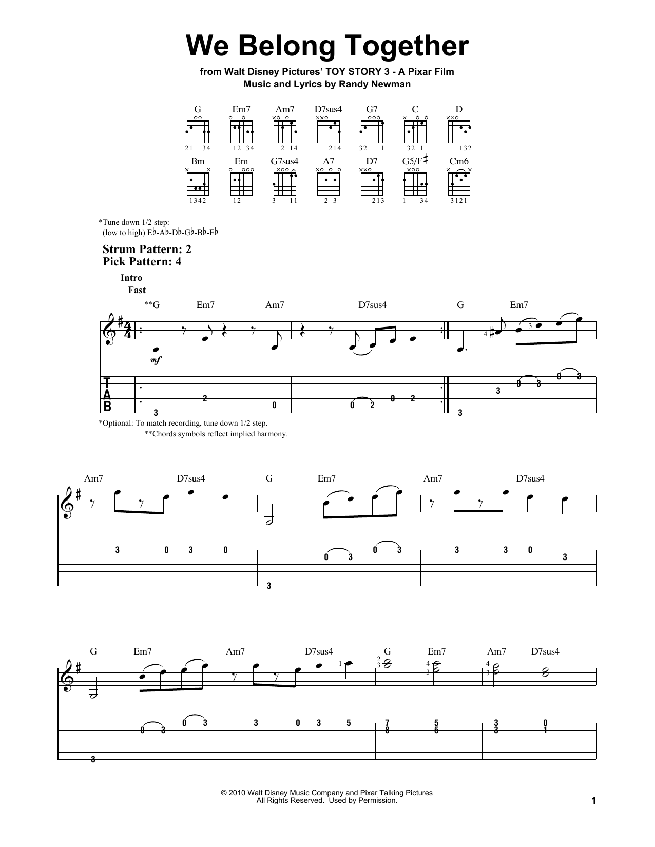 Produktbild zu: We Belong Together (from Toy Story 3)