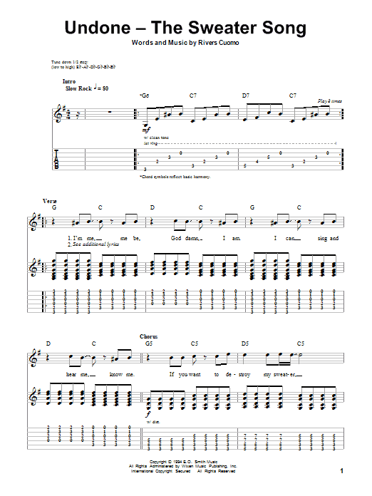 Product gallery: Page 1 of 1 Undone - The Sweater Song, Weezer