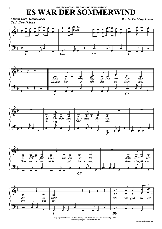 Produktbild zu: Es war der Sommerwind Amigos