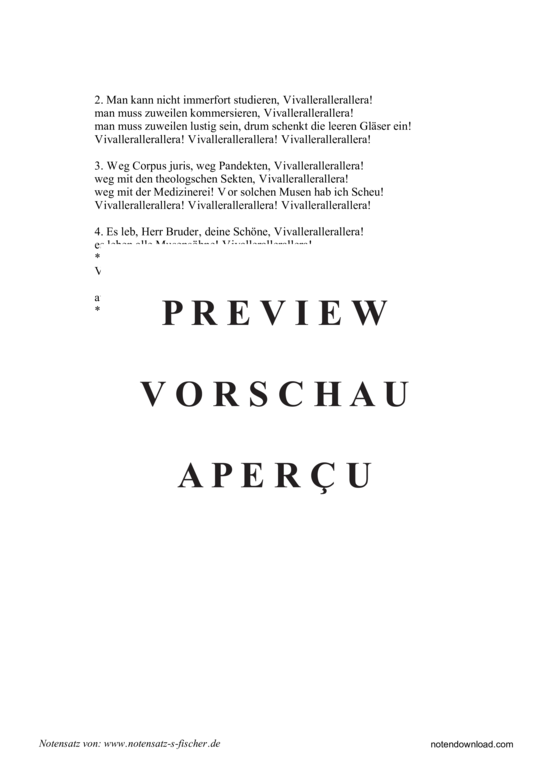 Product gallery: Page 3 of 3 Auf, Brüder, lasst uns lustig leben , , Piano and Voice
