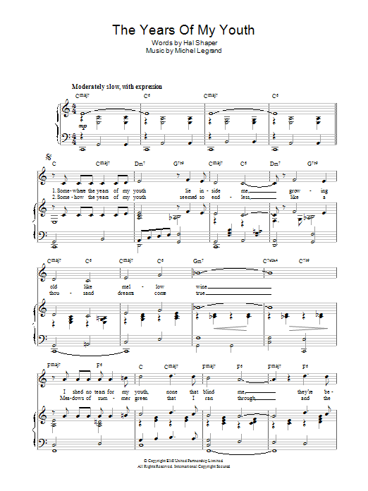 Produktbild zu:  The Years Of My Youth - Michel LeGrand