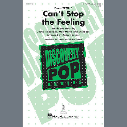 cover: Can't Stop The Feeling (from Trolls) (arr. Audrey Snyder), Justin Timberlake, Chor