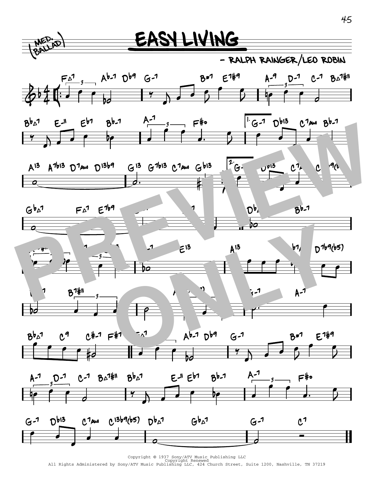 Product picture to: Easy Living (arr. David Hazeltine)