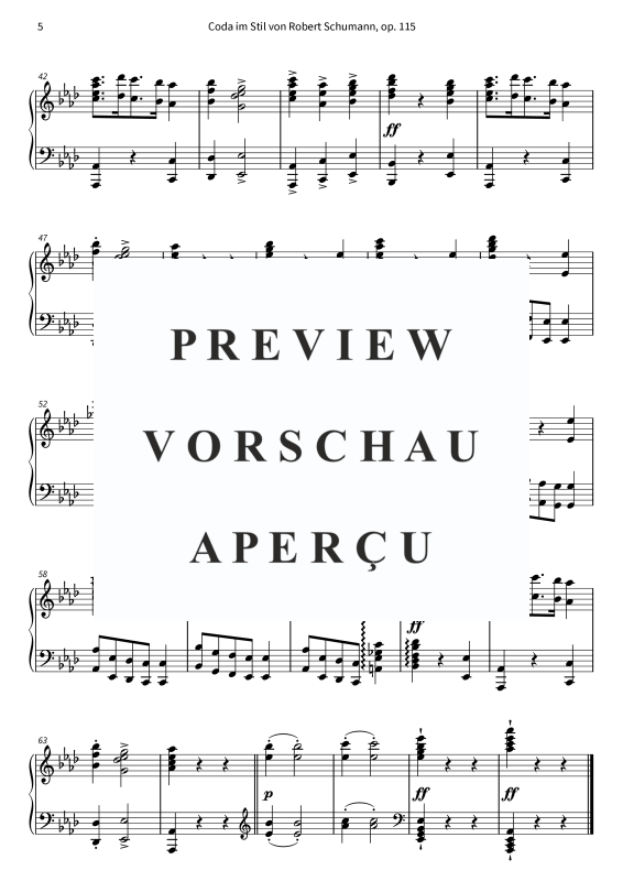 Produktgalerie: Seite 7 von 7 Coda im Schumann-Stil über "Ach du lieber Augustin", , Klavier Solo