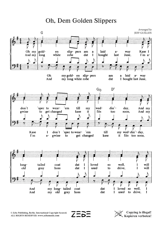 Produktgalerie: Seite 1 von 6 Oh, Dem Golden Slippers, , Gemischter Chor