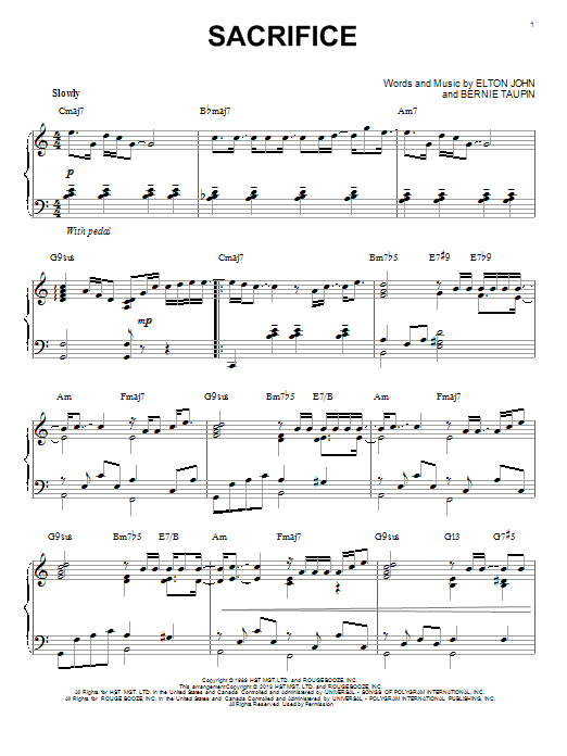 Produktbild zu: Sacrifice [Jazz version] (arr. Brent Edstrom)