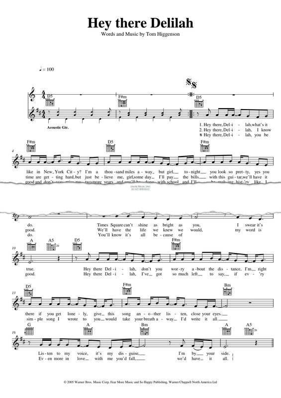 Produktgalerie: Seite 1 von 1 Hey There Delilah, Plain White T's, Gesang