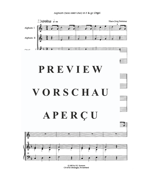 Product gallery: Page 4 of 11 Messe, , 1-2 Alphorns and Organ