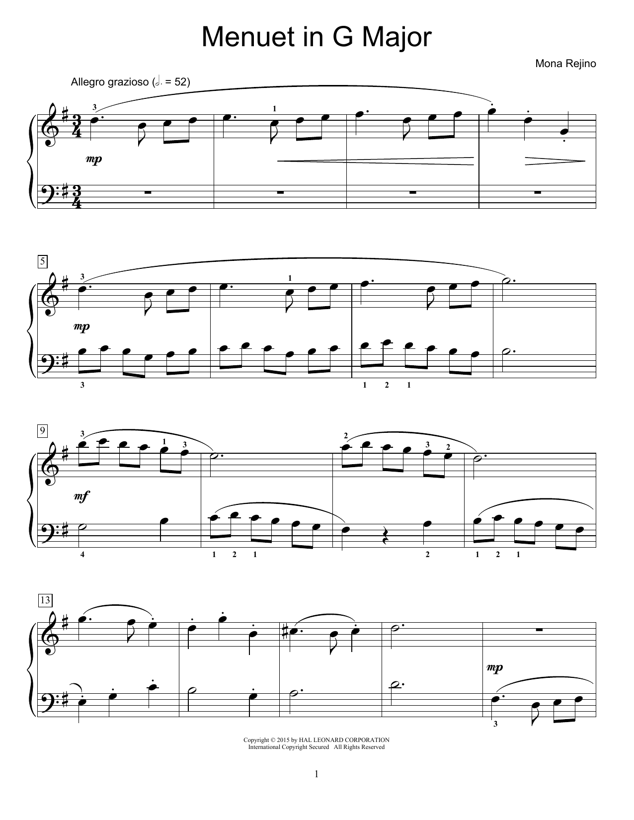 Product picture to: Menuet In G Major