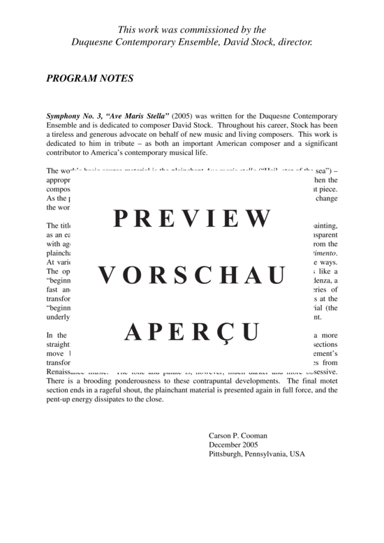 Product gallery: Page 3 of 21 Symphony No. 3 Ave Maris Stella , , (Partitur)