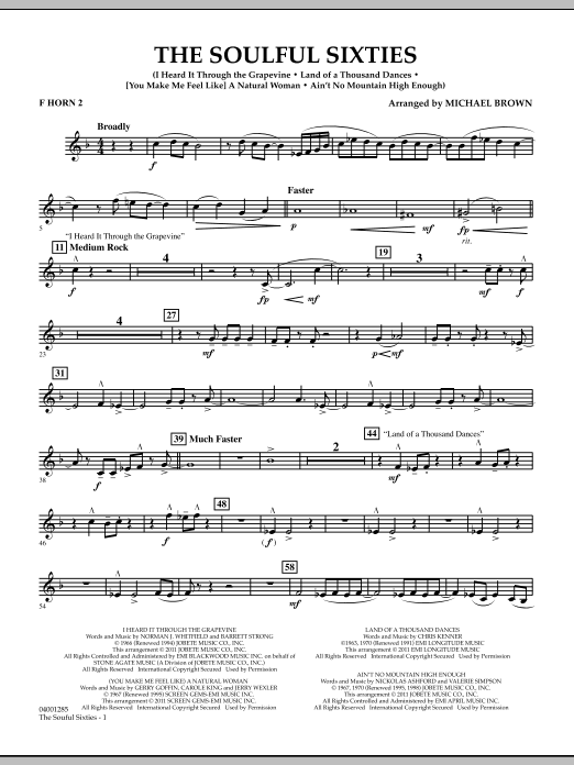 Produktbild zu: The Soulful Sixties - F Horn 2