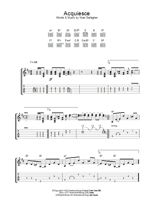 Produktgalerie: Seite 1 von 1 Acquiesce, Oasis, Gitarre