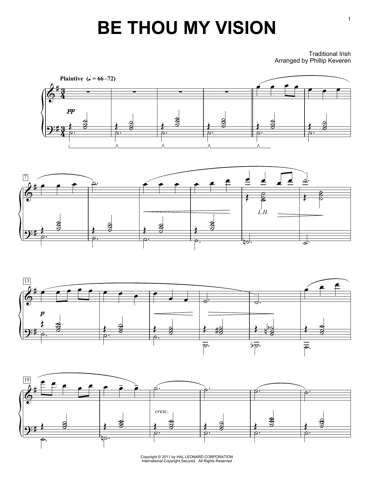 Produktbild zu: Be Thou My Vision [Classical version] (arr. Phillip Keveren)