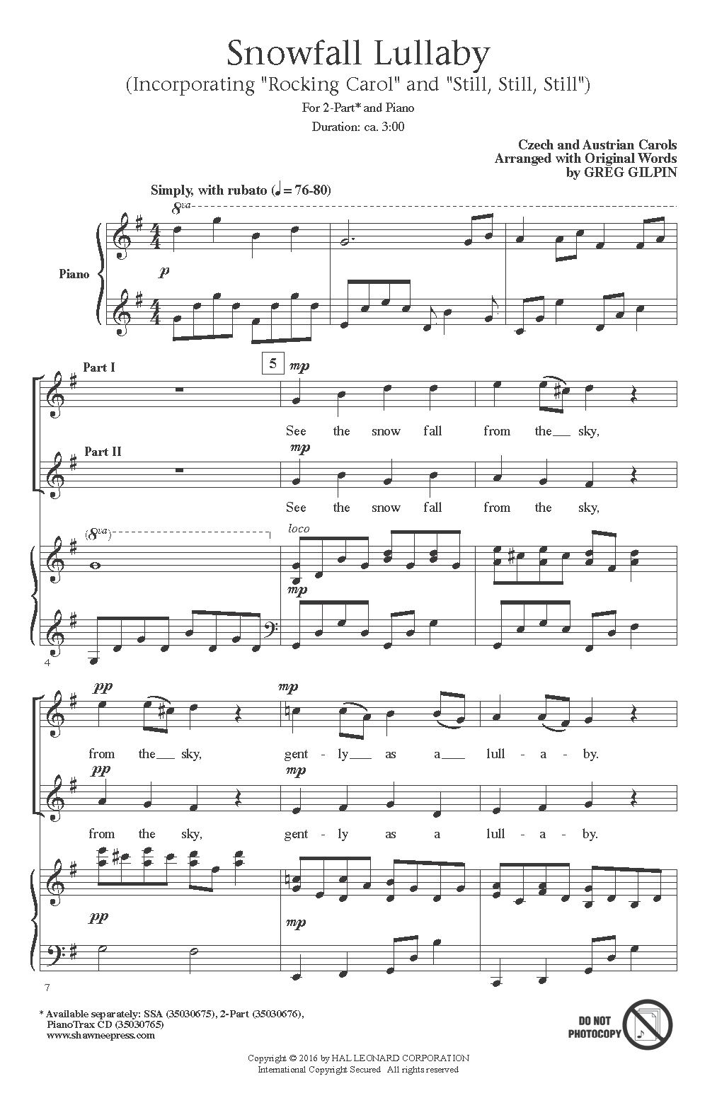 Produktbild zu: Snowfall Lullaby