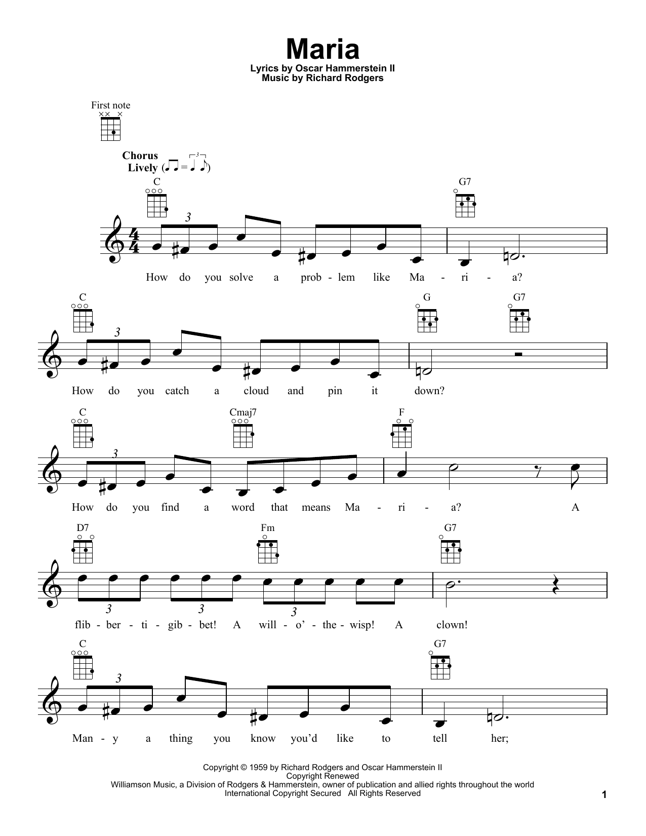 Product gallery: Page 1 of 1 Maria, Rodgers & Hammerstein