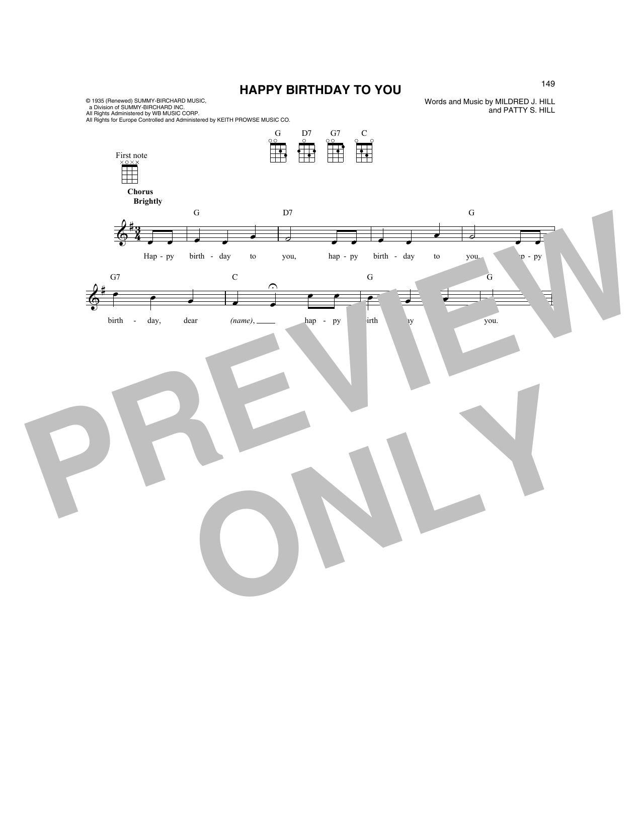 Produktbild zu: Happy Birthday To You