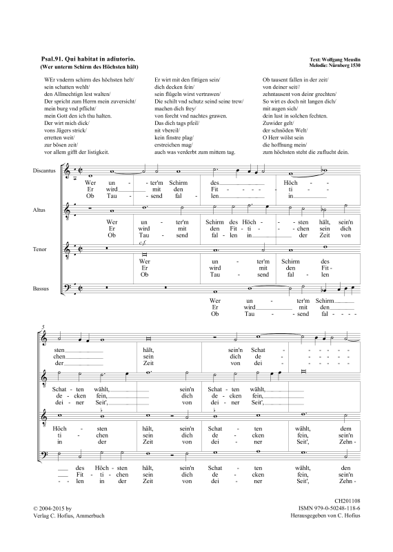 Product gallery: Page 1 of 11 Der gantz Psalter Davids, Bd. 4, Psalm 91 - 120, , (mixed choir)