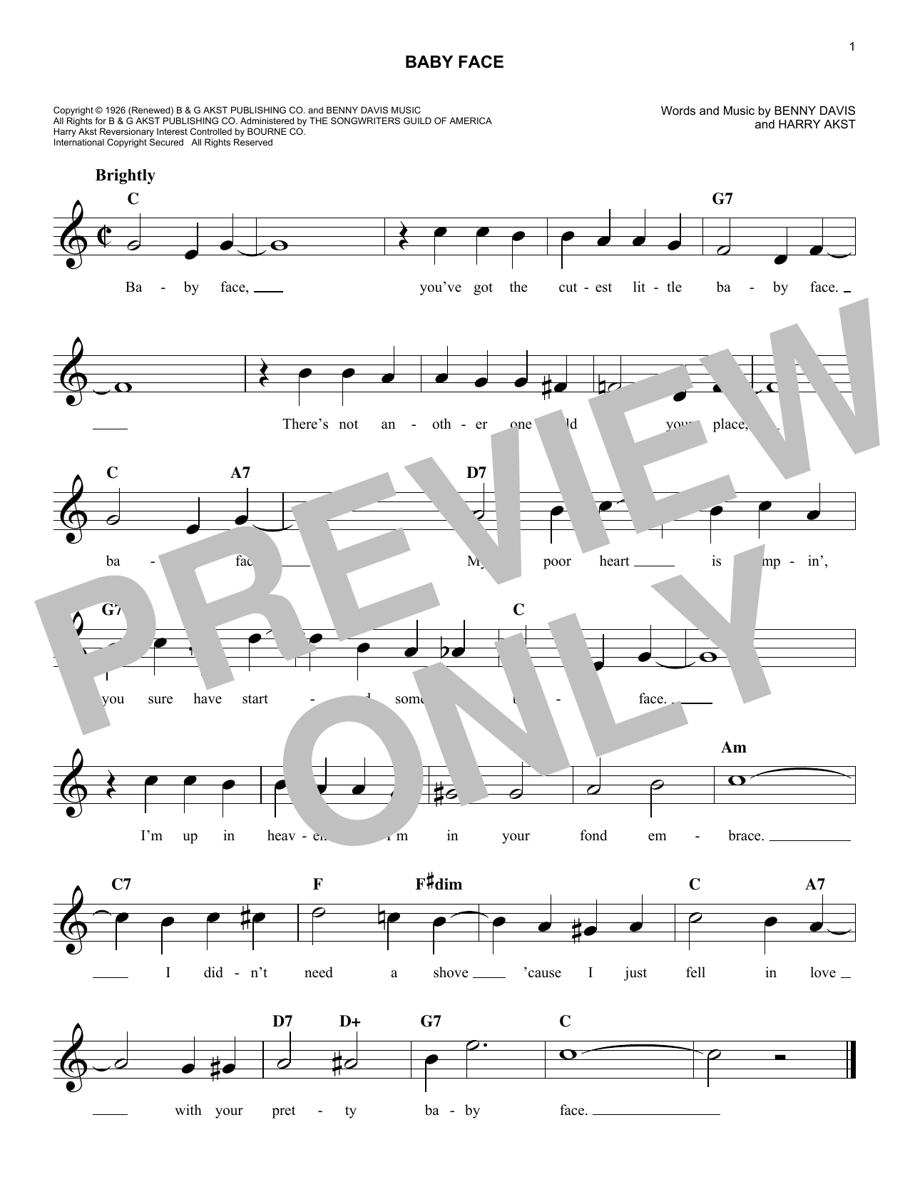 Product gallery: Page 1 of 1 Baby Face, Bobby Darin