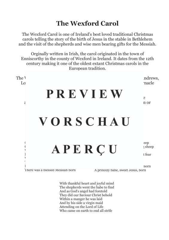 Product gallery: Page 5 of 11 The Wexford Carol, , Mixed Choir and Orchestra